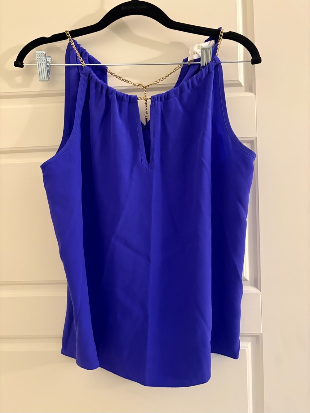 Amanda Uprichard Royal Blue Chain-Back Camisole